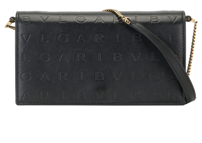 Logo Infinitum Wallet On Chain, &pound;290, Handbags, Black, Leather, Front view